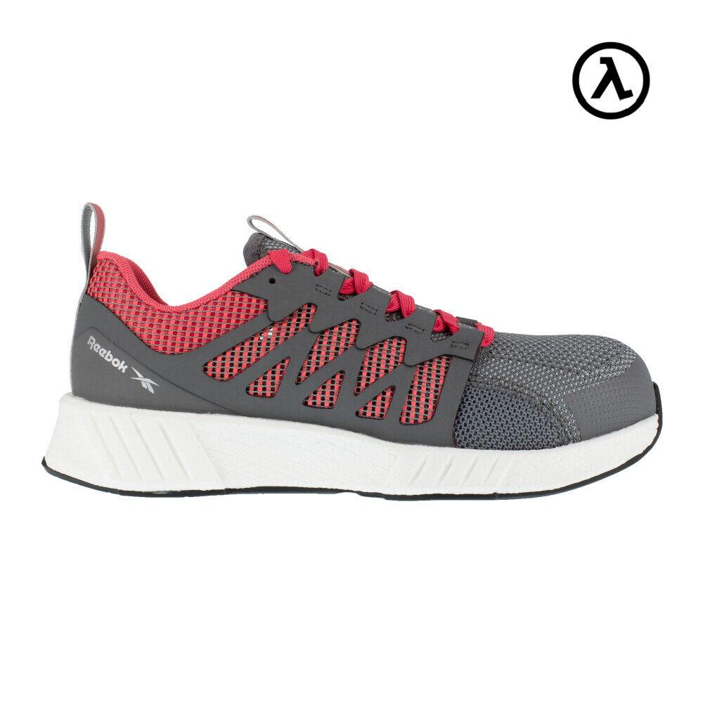 Reebok Fusion Flexweave™ Work Fusion Flexweave Work Women`s Athletic Shoe Grey/red Boots RB312 - Grey and Red