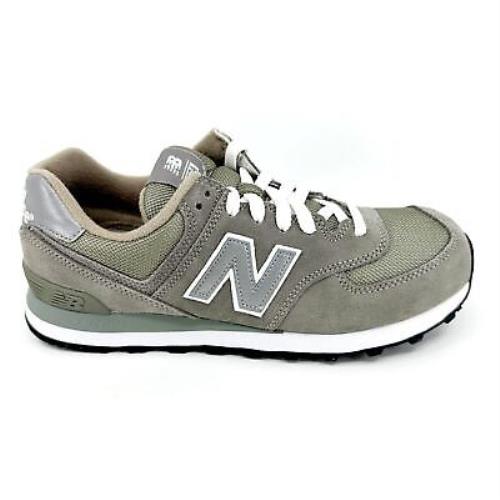 New Balance 574 Classics Grey Suede Retro Mens Sneakers M574GS - Gray