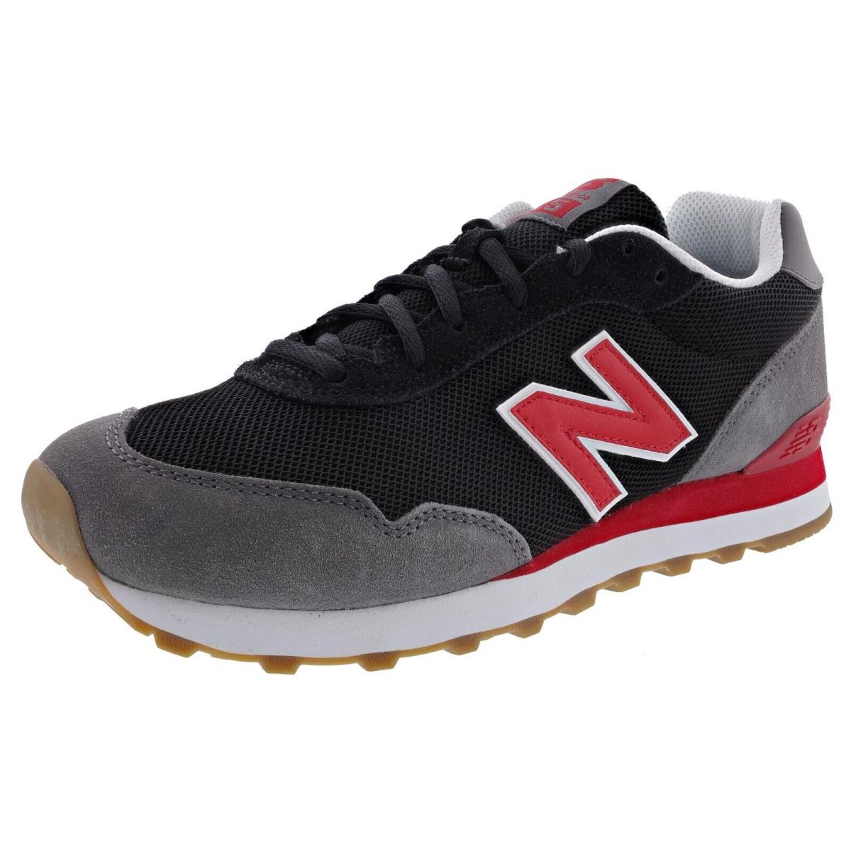 New Balance Men`s 515 V3 Extra Wide Width Running Sneakers BLACK / TEAM RED