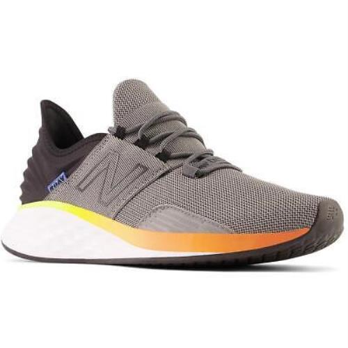 New Balance Mens Fresh Foam Roav Running Training Shoes Sneakers Bhfo 3081 - Grey Orange