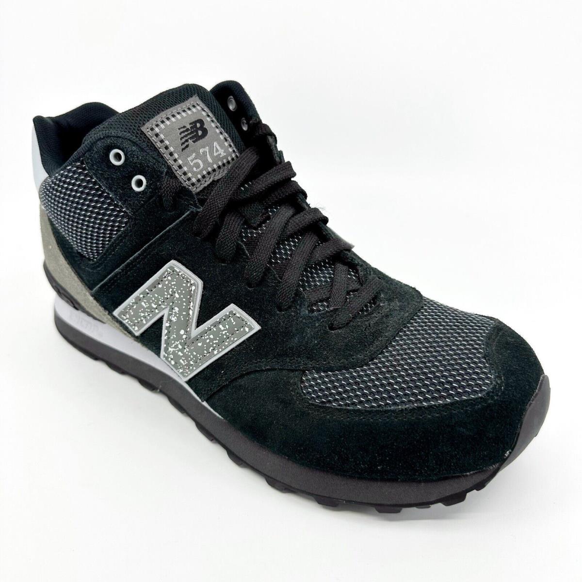 New Balance 574 Classics Outside In Black Mens Suede Sneakers MLM574OC