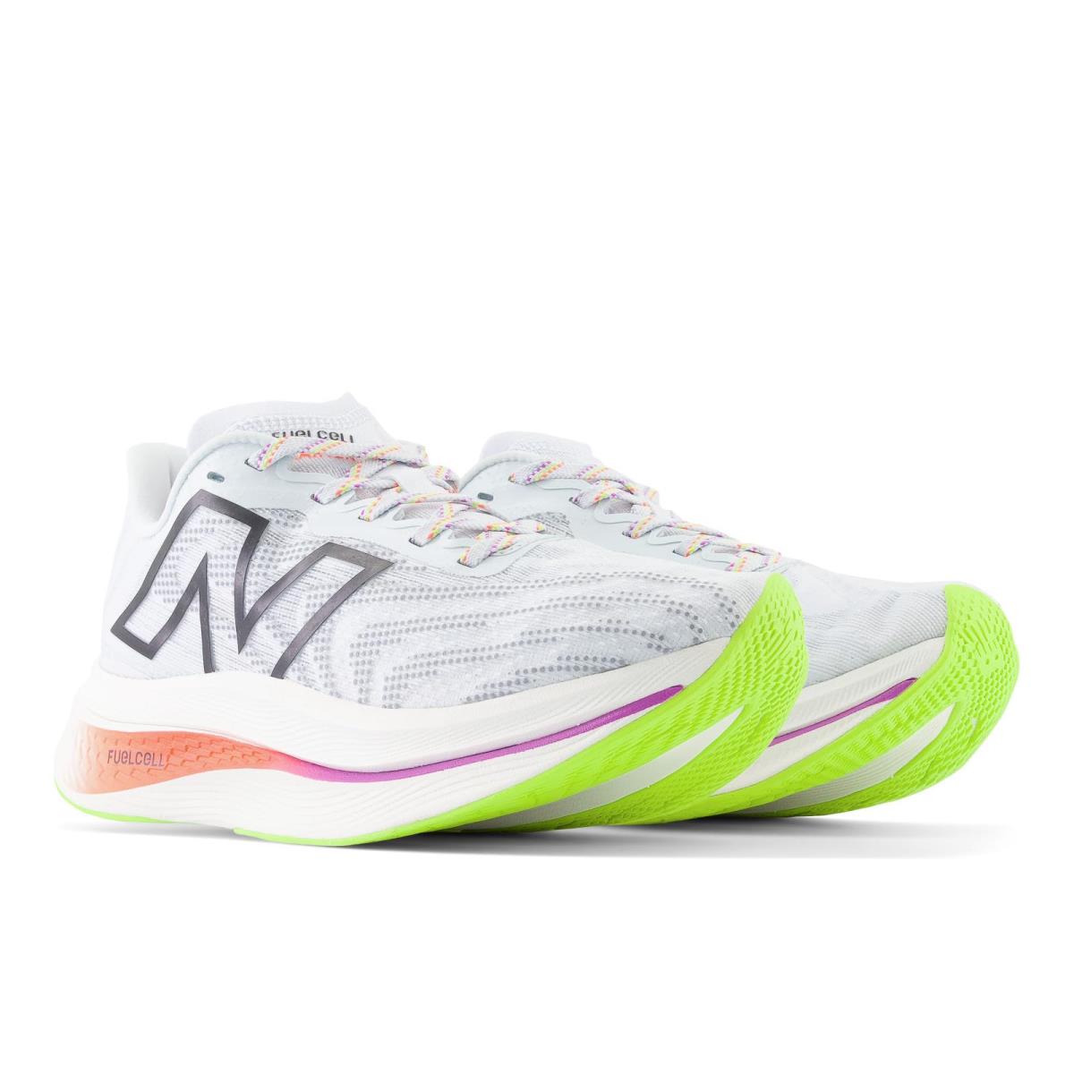 Woman`s Sneakers Athletic Shoes New Balance Fuelcell Supercomp Trainer v2 - Ice Blue/Neon Dragonfly