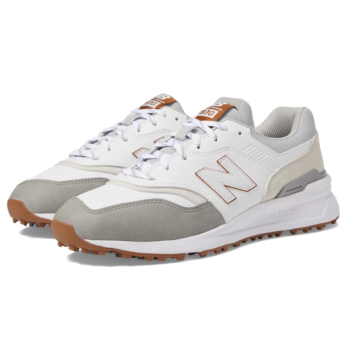 Man`s Sneakers Athletic Shoes New Balance Golf 997 SL Golf Shoes - White/Grey