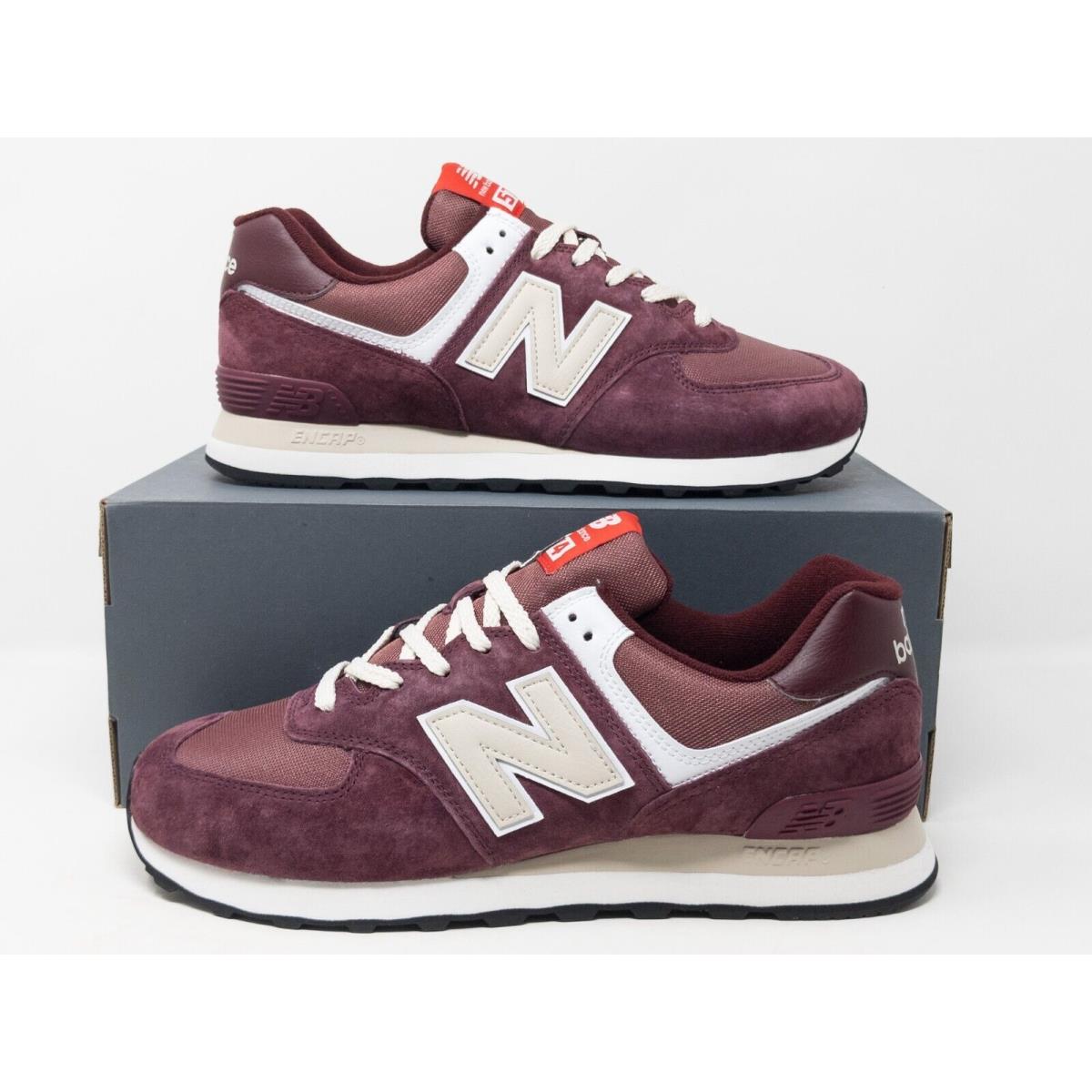 New Balance 574 Sneaker Maroon Grey U574HMG Men`s