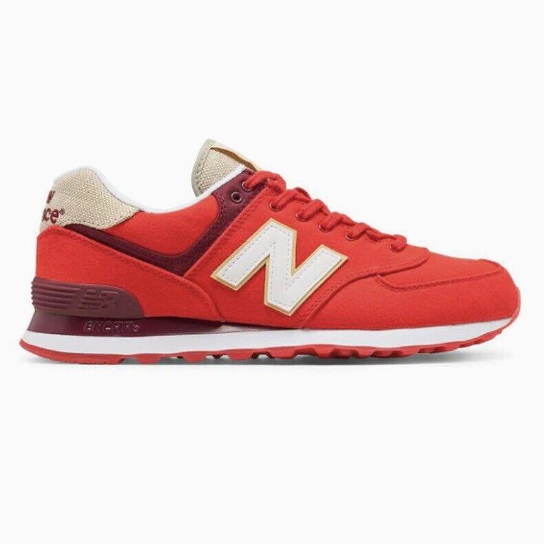 New Balance Men`s NB ML574RTC Classics Traditionnels Sneaker Red