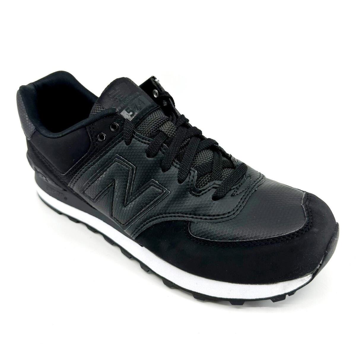 New Balance 574 Classics Stealth Pack Black Mens Leather Sneakers ML574K