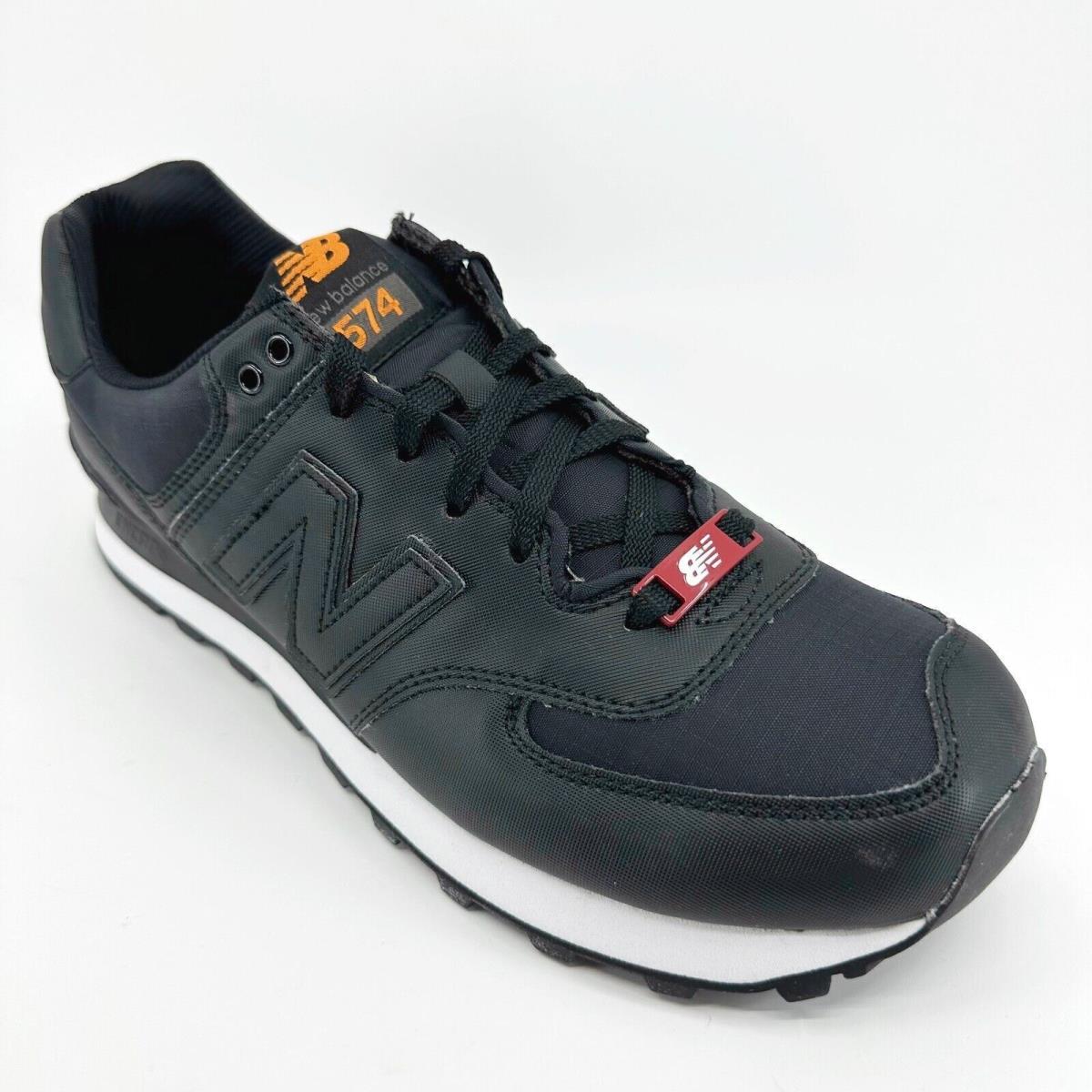 New Balance 574 Classics Flight Jacket Black Orange Mens Sneakers ML574FJB