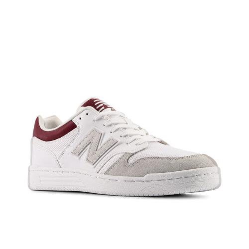 New Balance Unisex 480 - White/Classic Crimson