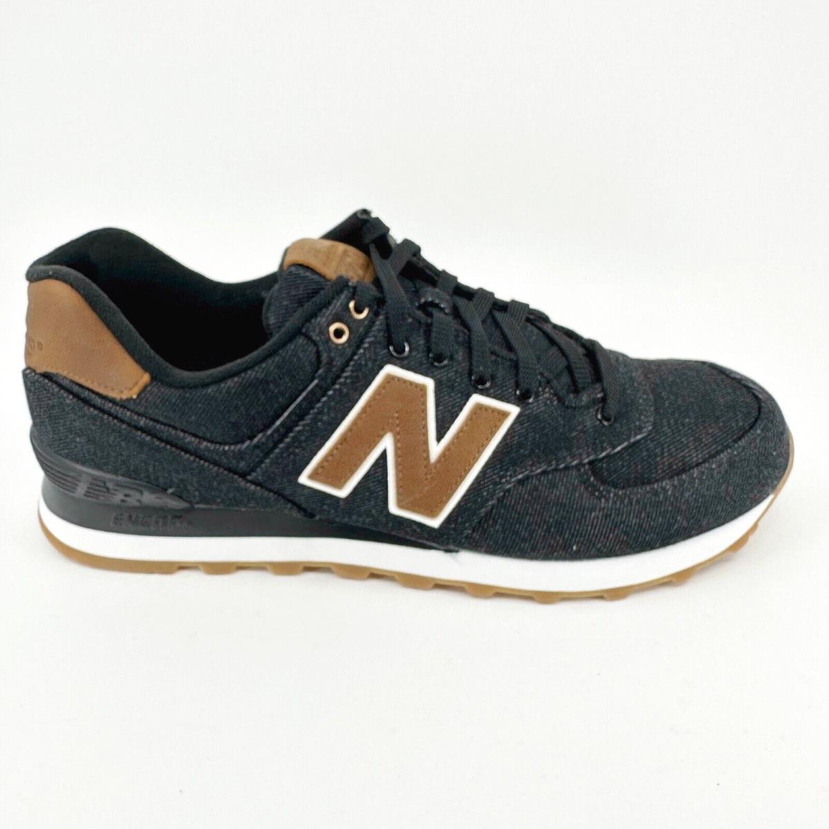 New Balance 574 Classics 15 Ounce Canvas Denim Black Brown Mens ML574TXA