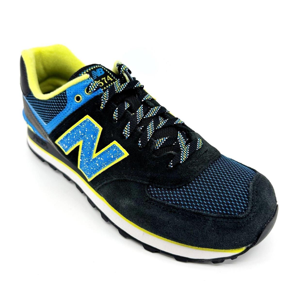 New Balance 574 Classics Black Blue Suede Mens Sneakers ML574OIC