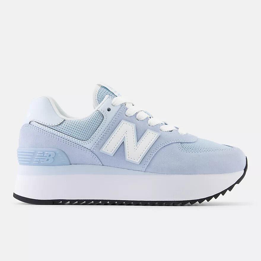 Womens New Balance 574 Platform Light Chrome Blue 6-10 Sneaker