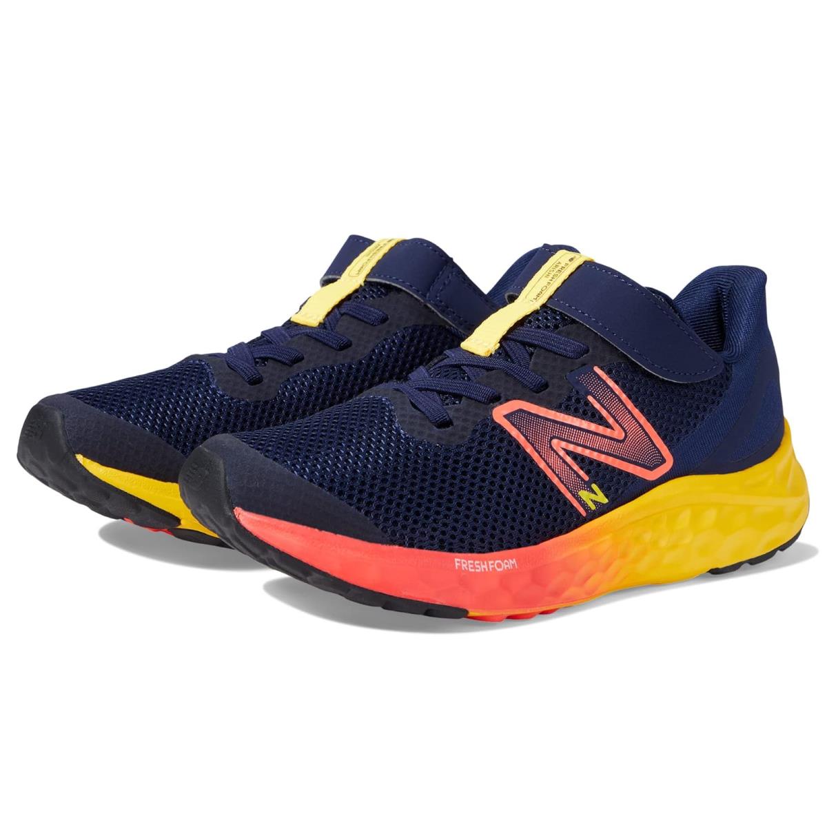 Boy`s Sneakers Athletic Shoes New Balance Kids Team Navy/Electric Red