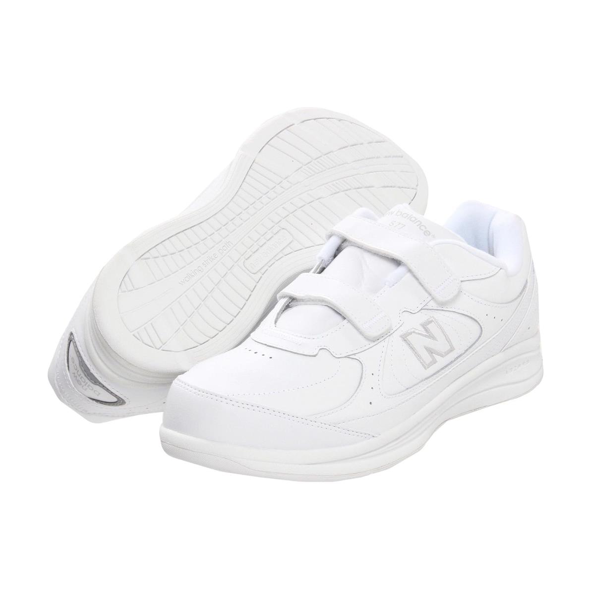 Man`s Sneakers Athletic Shoes New Balance Hook and Loop 577 White/White