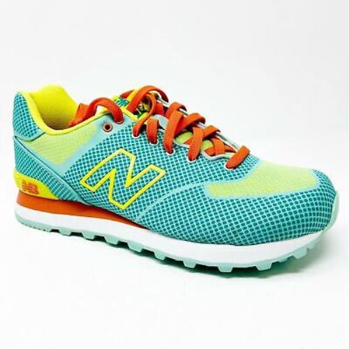 New Balance 574 Classics Elite Aquamarine Teal Lemon Womens Size 5.5 WL574EAL