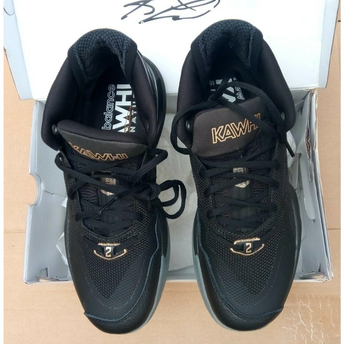 New Balance Men`s US 9 D Kawhi 1 Basketball Sneakers Black/gold BBKLSBG1