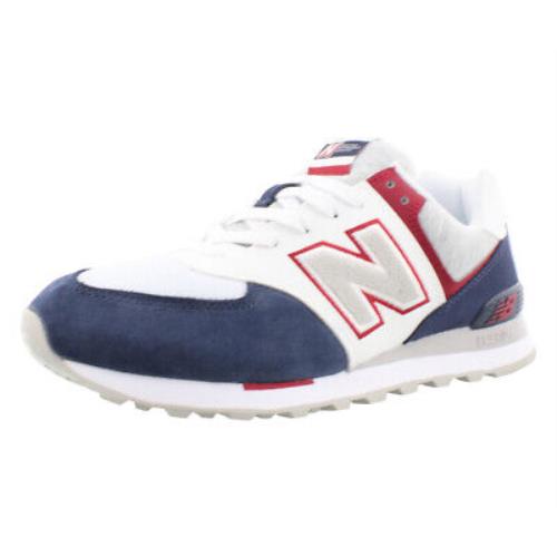New Balance 574 Varsity Logo Womens Shoes Size 5 Color: White/navy/red