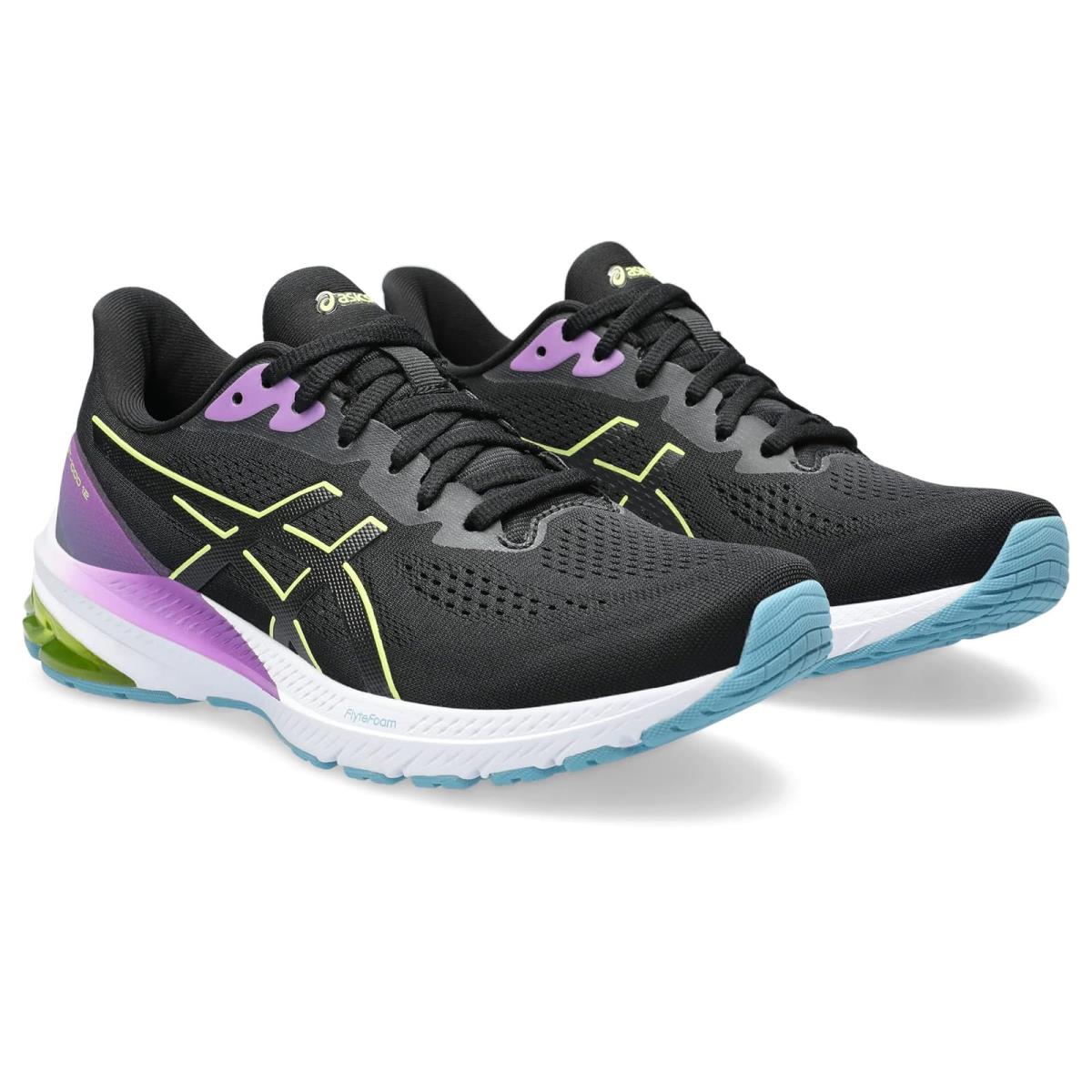 Woman`s Sneakers Athletic Shoes Asics GT-1000 12 Black/Glow Yellow