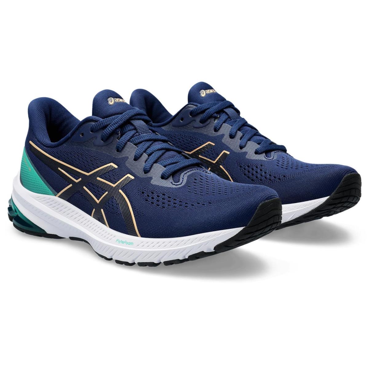 Woman`s Sneakers Athletic Shoes Asics GT-1000 12 Blue Expanse/Champagne