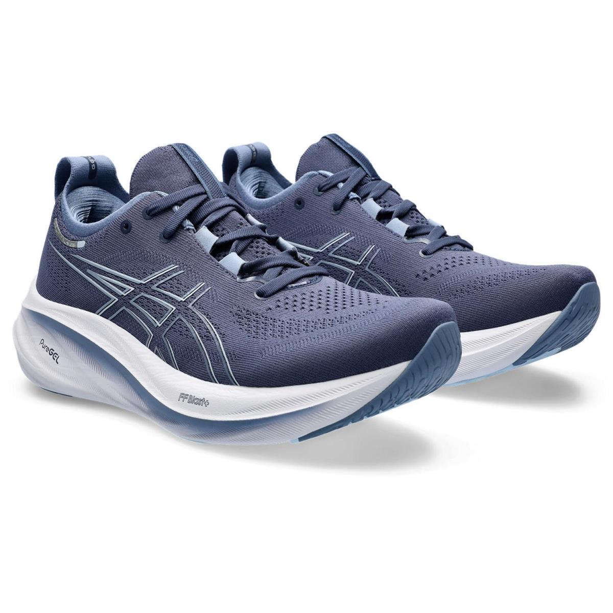 Man`s Sneakers Athletic Shoes Asics Gel-nimbus 26 Thunder Blue/Denim Blue
