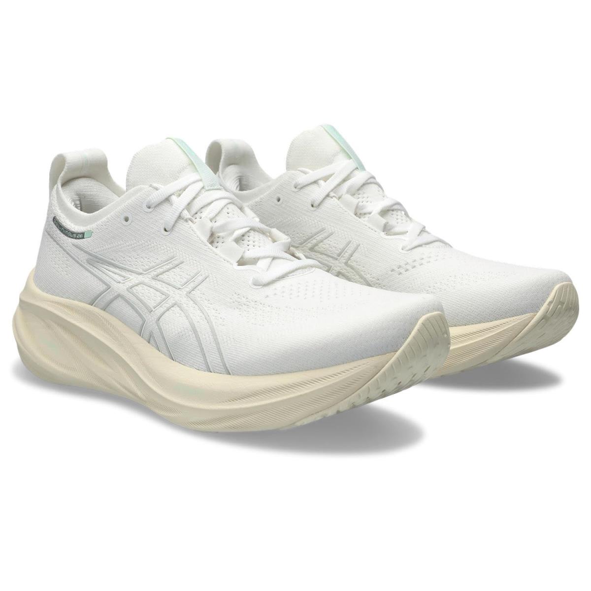 Man`s Sneakers Athletic Shoes Asics Gel-nimbus 26 White/White