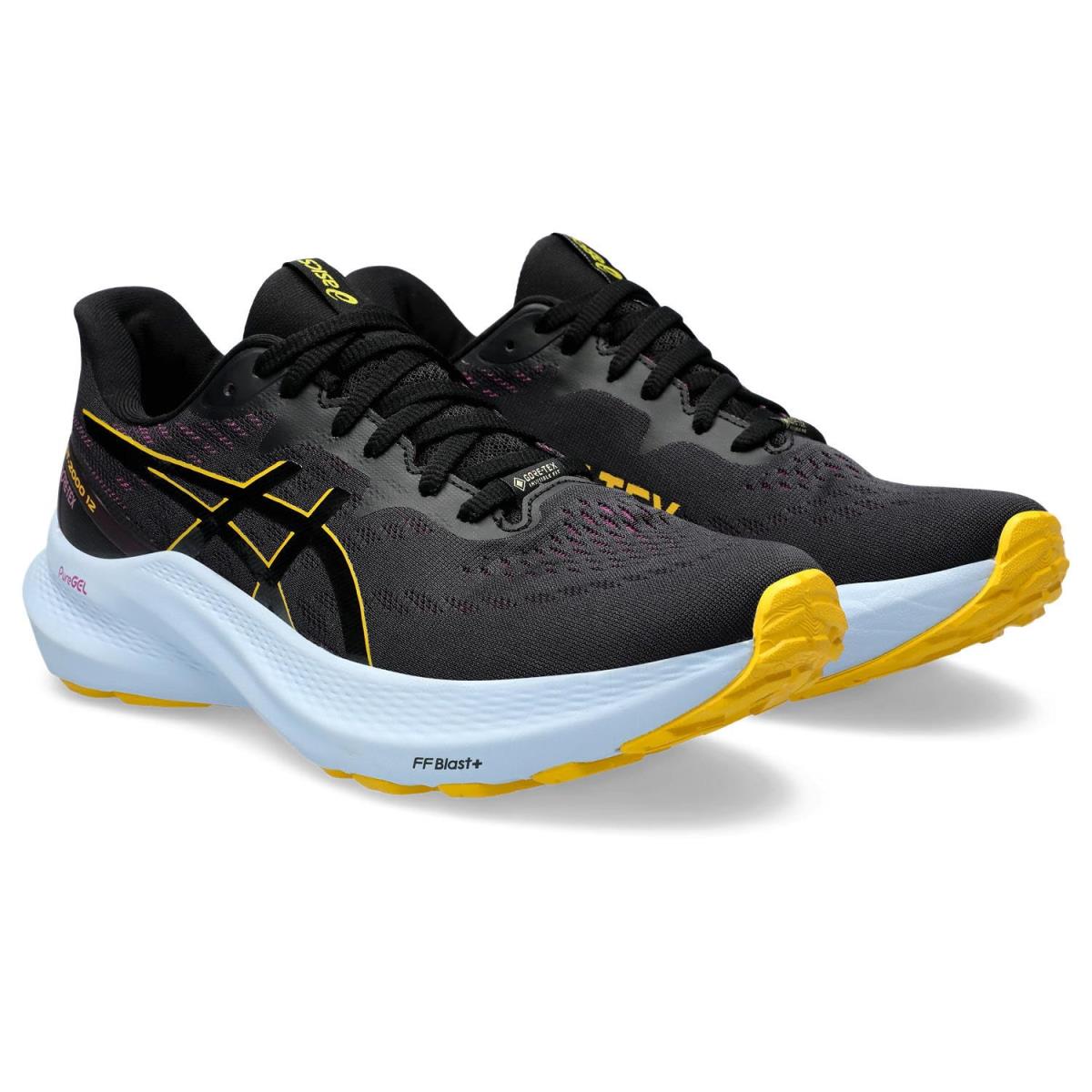 Woman`s Sneakers Athletic Shoes Asics GT-2000 12 Gtx - Black/Saffron