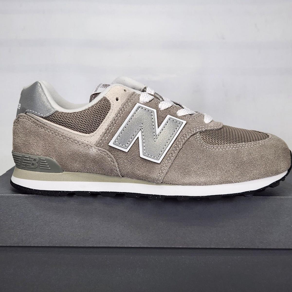 Size 4.5 Big Kids - New Balance 574 Core - Grey / White - GC574EVG