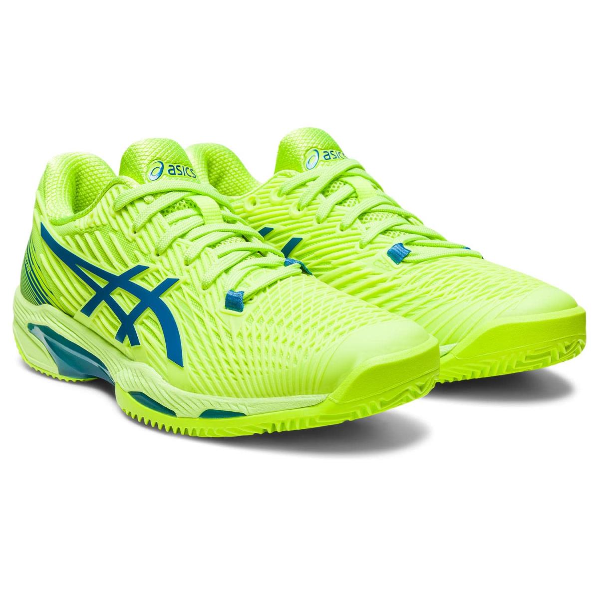 Woman`s Sneakers Athletic Shoes Asics Solution Speed FF 2 Clay Tennis Shoe Hazard Green/Reborn Blue