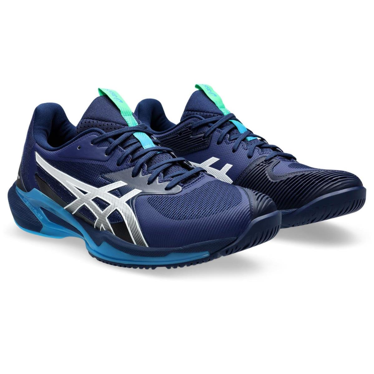 Man`s Sneakers Athletic Shoes Asics Solution Speed FF 3 Tennis Shoe Blue Expanse/White