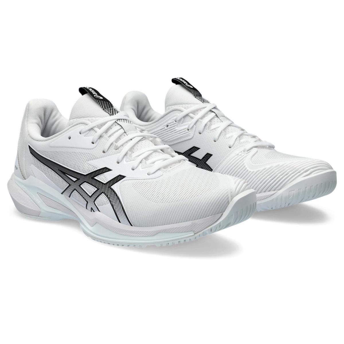 Man`s Sneakers Athletic Shoes Asics Solution Speed FF 3 Tennis Shoe White/Black