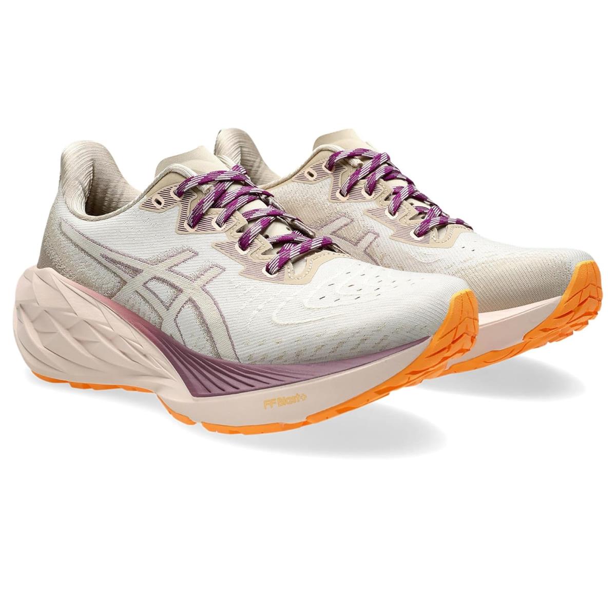 Woman`s Sneakers Athletic Shoes Asics Novablast 4 Trail - Nature Bathing/Pearl Pink