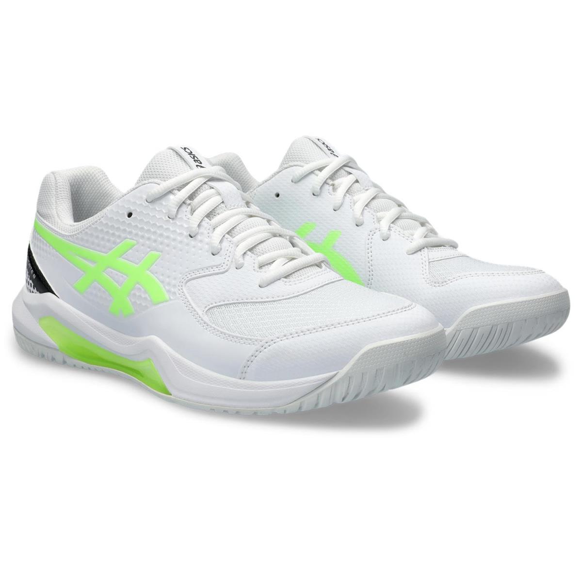 Man`s Sneakers Athletic Shoes Asics Gel-dedicate 8 Pickleball - White/Lime Burst