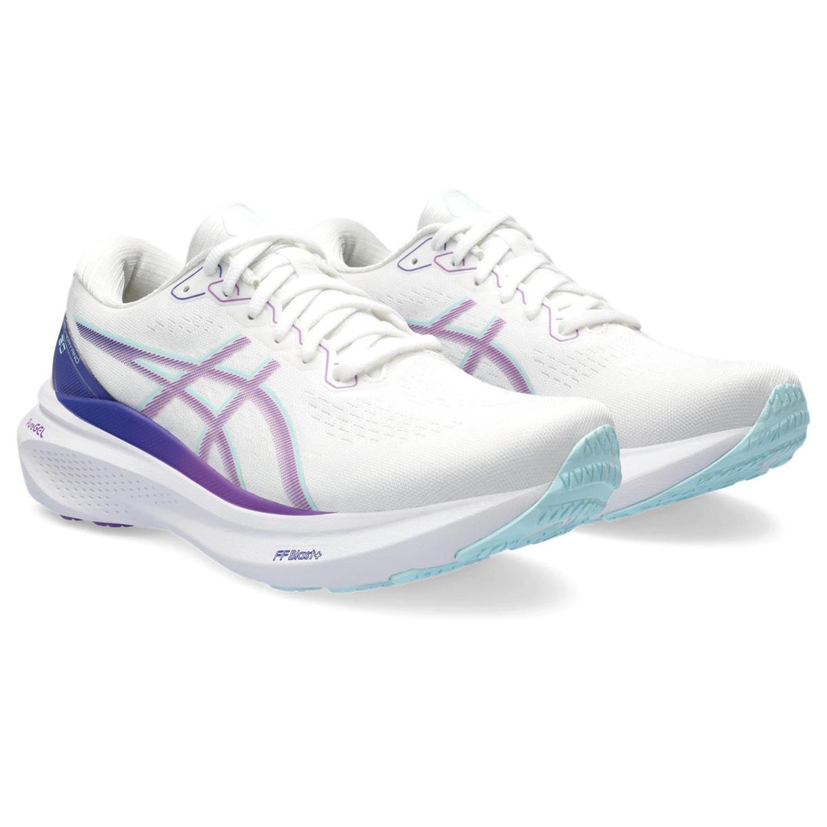 Woman`s Sneakers Athletic Shoes Asics Gel-kayano 30 White/Cyber Grape