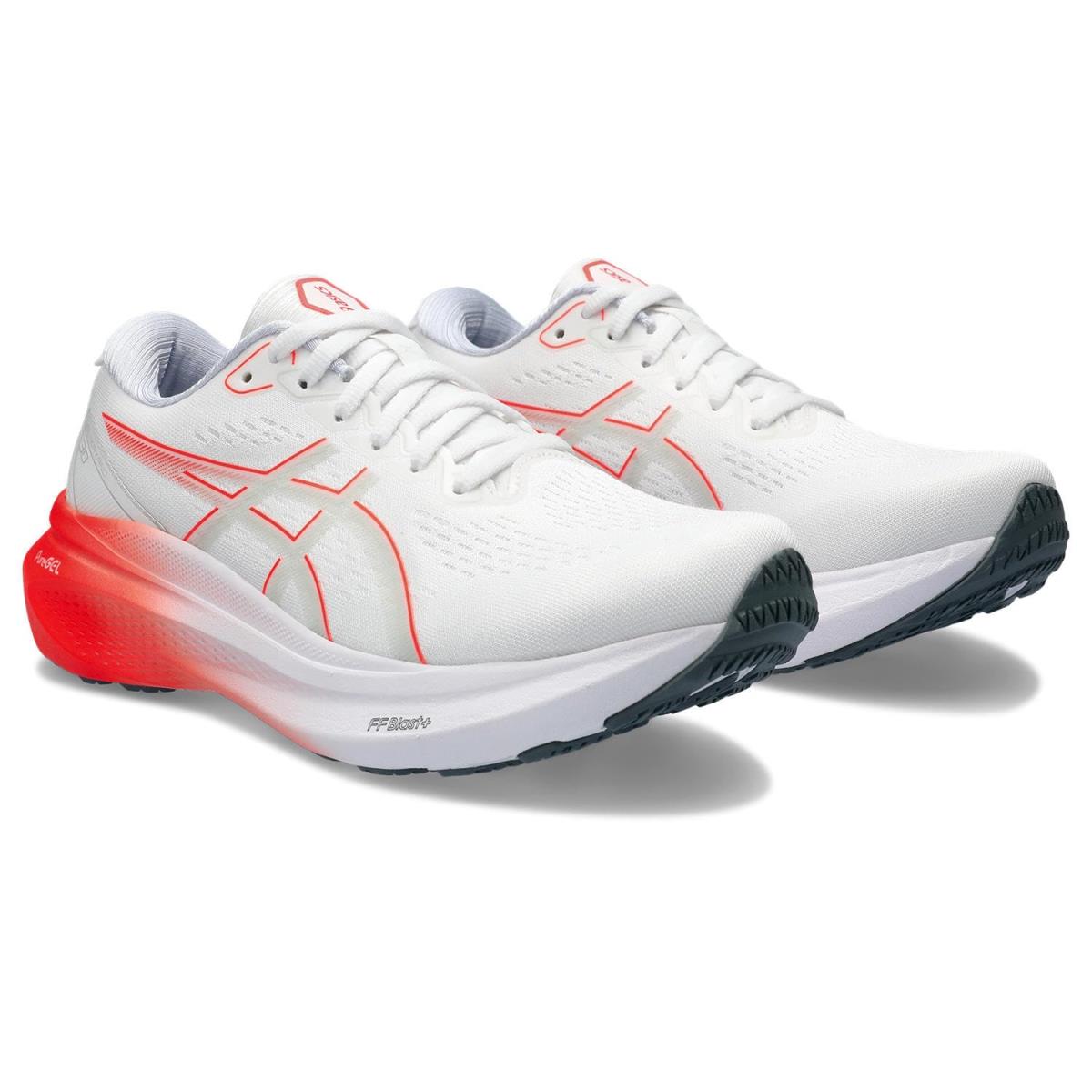Woman`s Sneakers Athletic Shoes Asics Gel-kayano 30 White/Sunrise Red