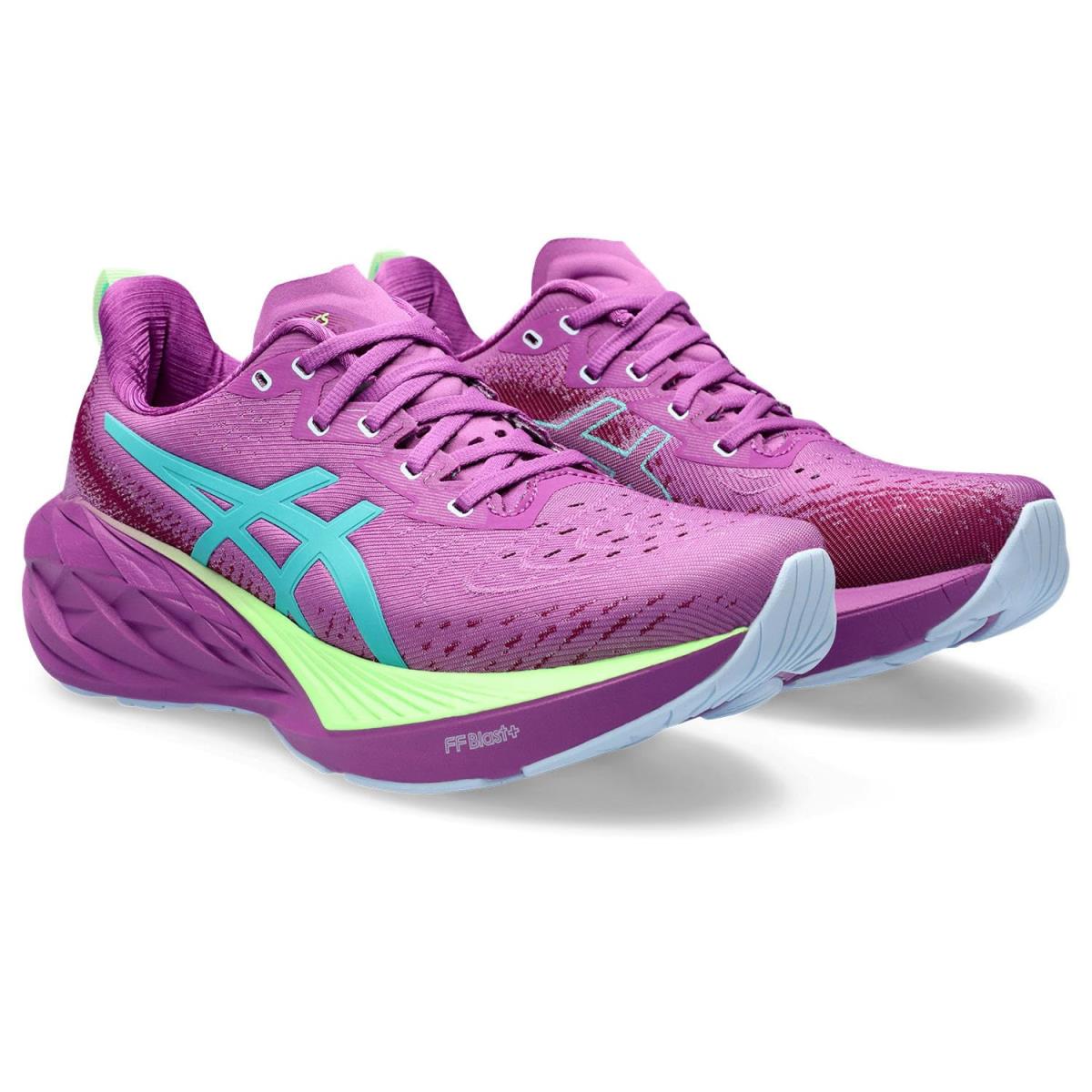 Woman`s Sneakers Athletic Shoes Asics Novablast 4 Lite-show - Lite-Show/Illuminate Green