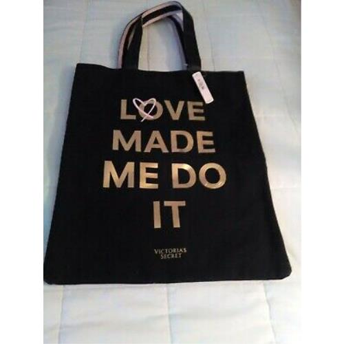 Victora`s Secret Black Gold Love Made ME DO IT Women`s Tote