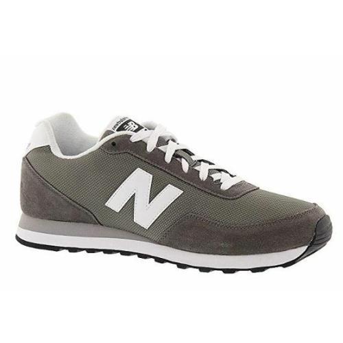 New Balance Men`s Classic Low Top Walking Sneakers Grey/white Size 9.5 - Gray
