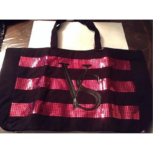 Victoria Secret Bling Tote Gym Duffle Shopper Weekend Handbag - Last