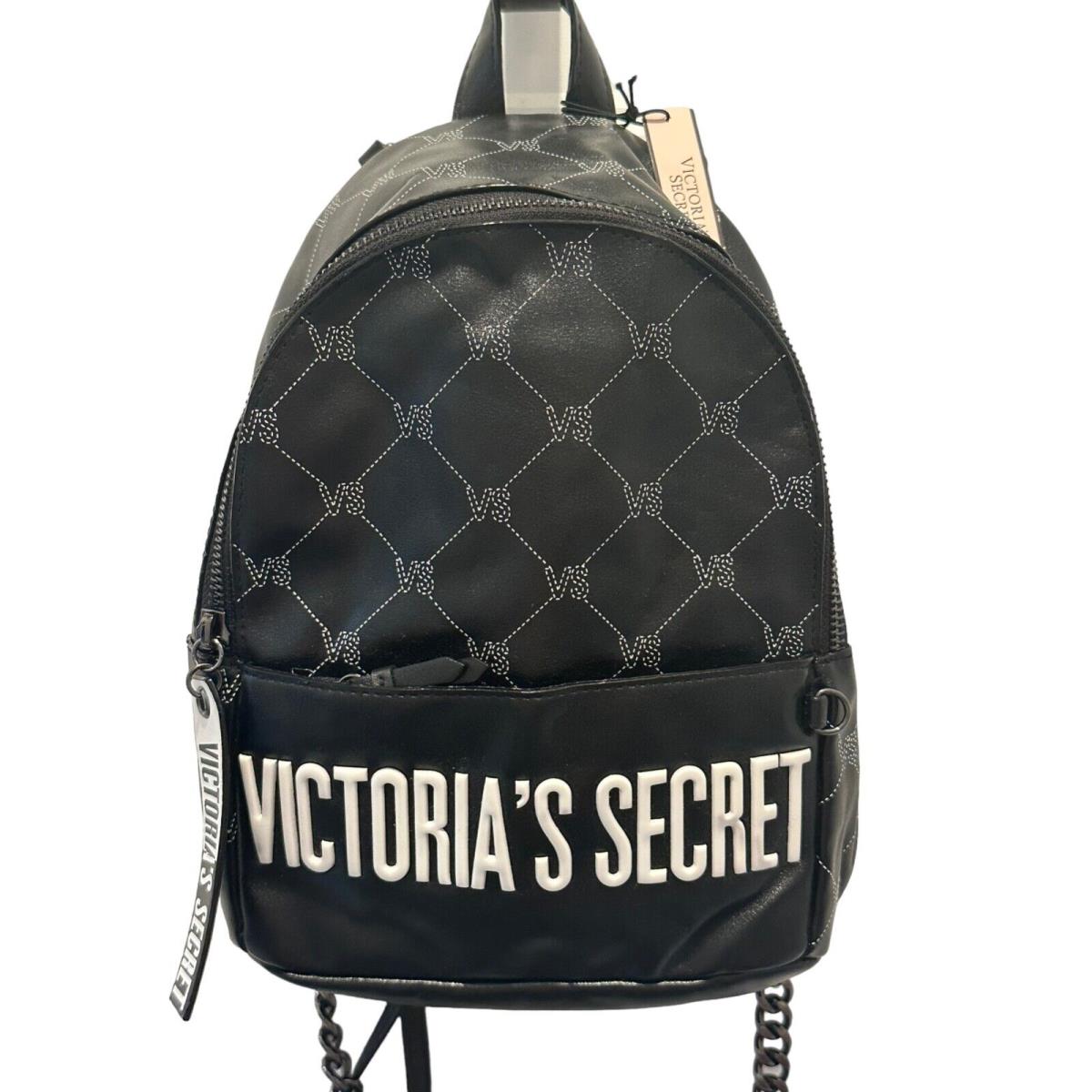 Victoria s Secret Black White Small VS City Backpack Super Model