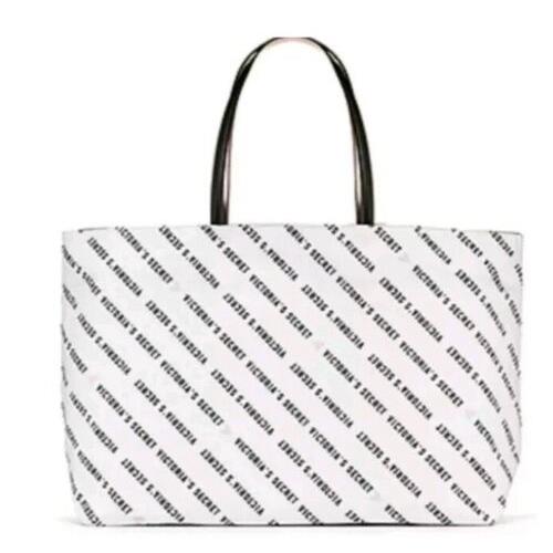 Victoria`s Secret Tote White with Black Graphics/logo