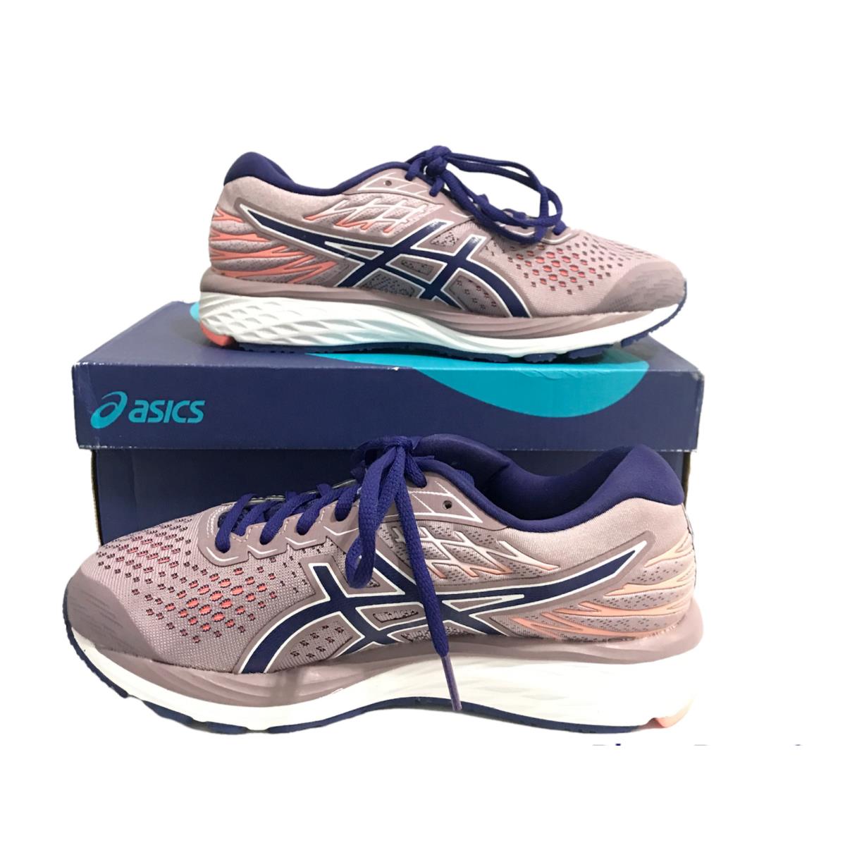 Asics Women Gel-cumulus 21 Violet Blush/dive Blue Size 6 1012A468-500