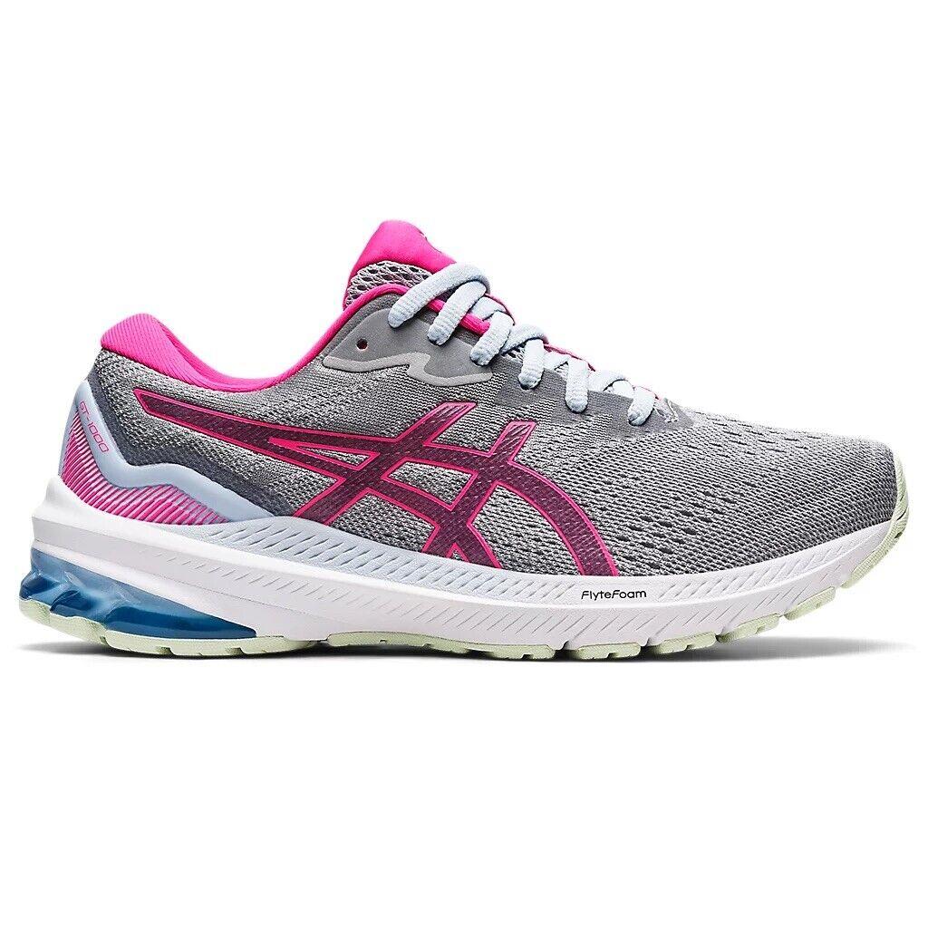 Asics GT-1000 11 Piedmont Grey/pink Glo Women s 6.5 Running Shoes 1012B392-020