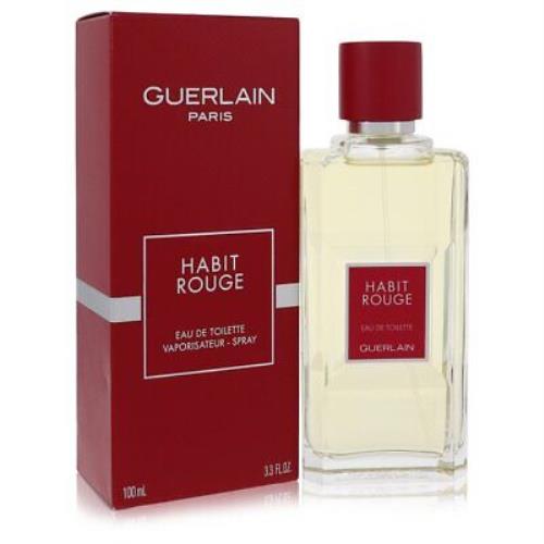 Habit Rouge by Guerlain Eau De Parfum Spray 3.4 oz For Men