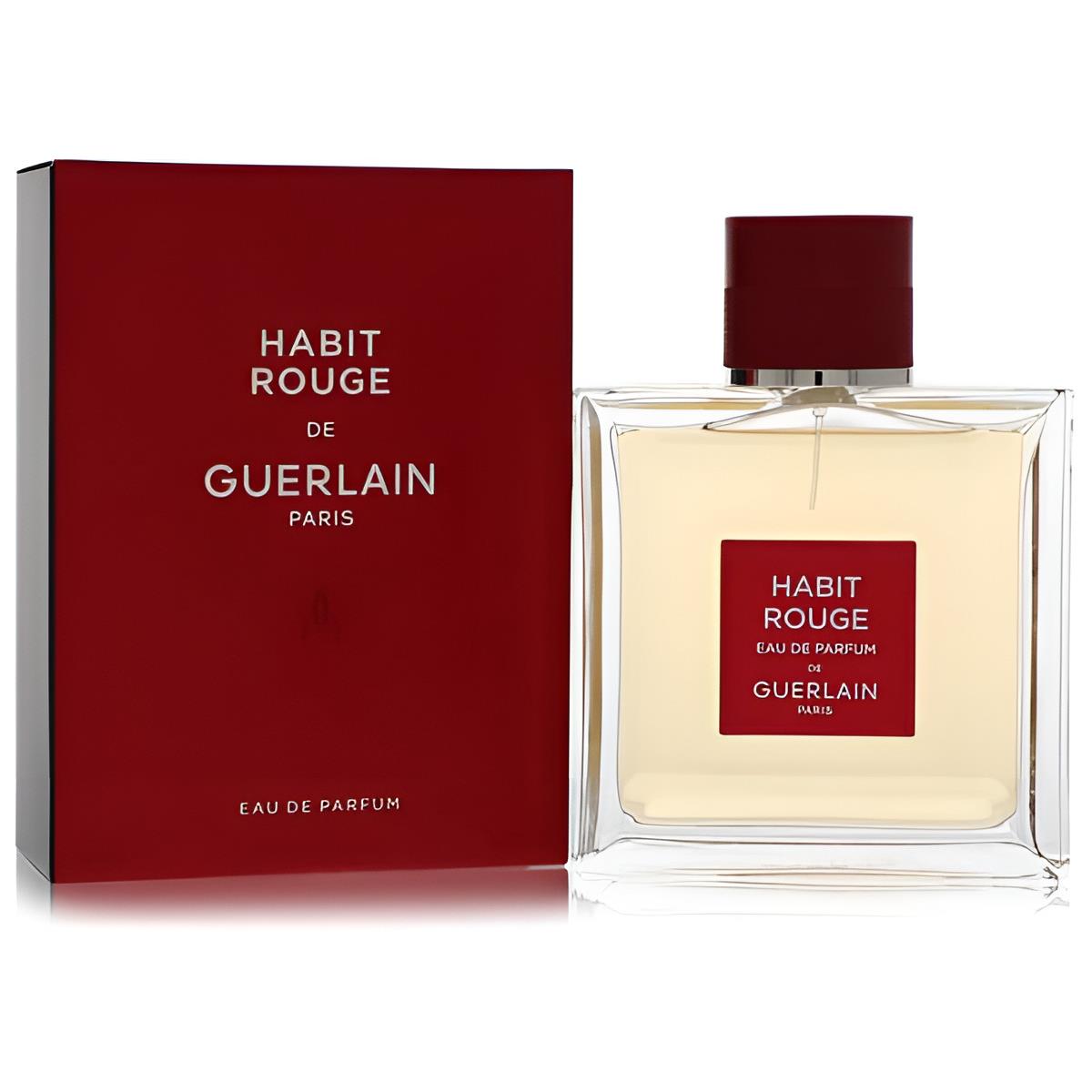 Guerlain Habit Rouge Eau de Parfum Edp Spray For Men 3.4 oz / 100 ml