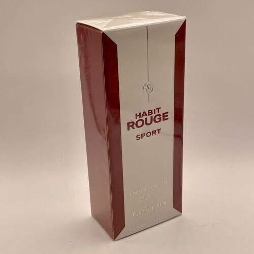 Guerlain Habit Rouge Sport Edt 3.4 oz 100 ml Spray Very Rare