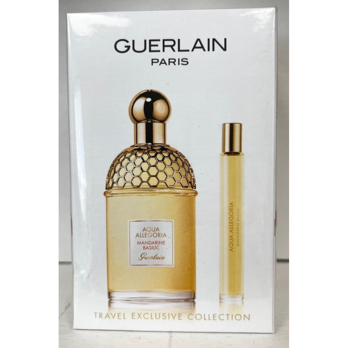 Aqua Allegoria Mandarine Basilic by Guerlain Set 4.2 Edt Spr + 0.3oz Purse Spr