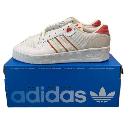 Adidas Rivalry Low Ewing Men 9-13 Casual Retro Shoe White Red Sneaker Trainer