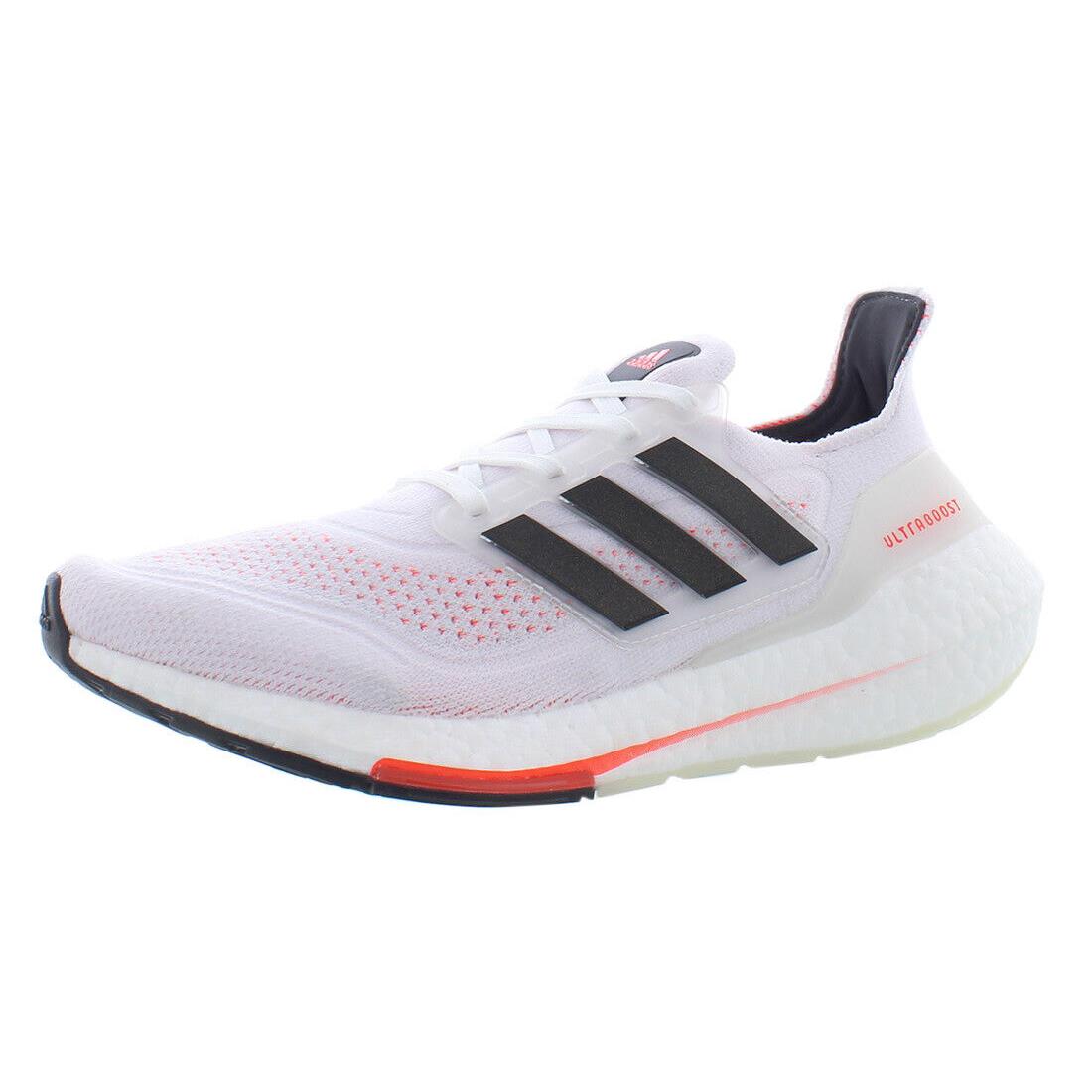 Adidas Ultraboost 21 Mens Shoes - White/Black/Solar Red, Main: White