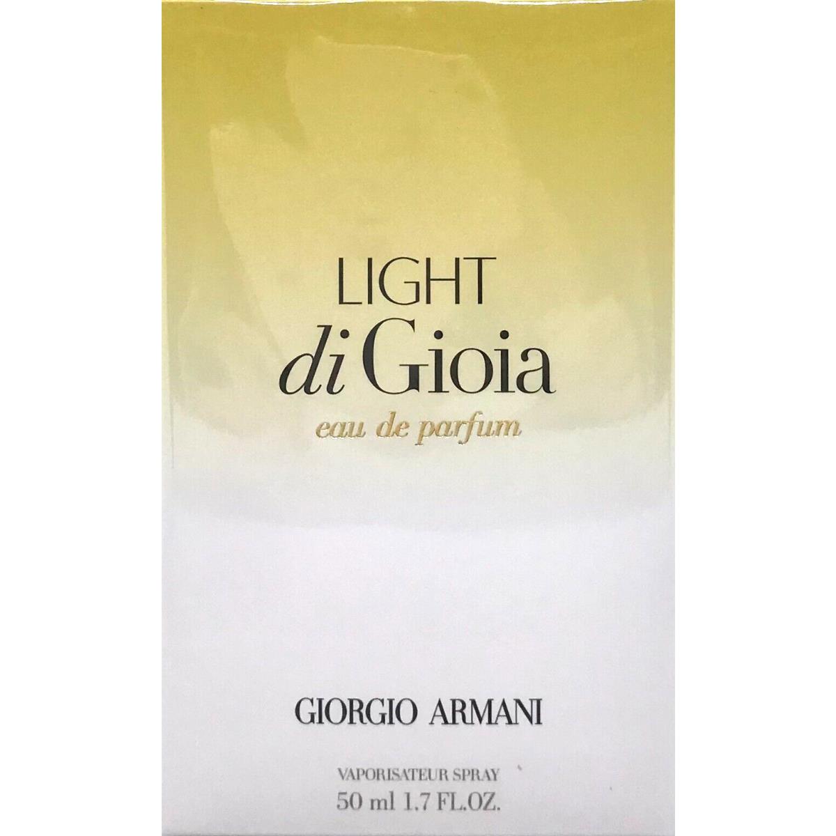 Giorgio Armani Light DI Gioia Eau DE Parfum Spray For Women 1.7 Oz / 50 ml