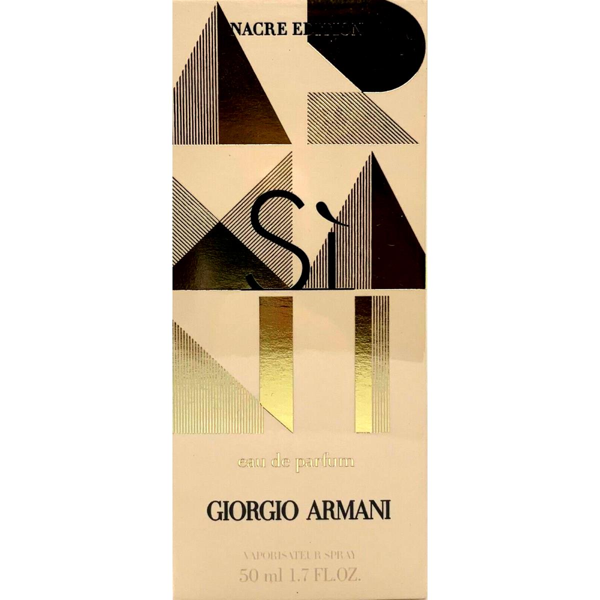 Giorgio Armani SI Nacre Edition Eau DE Parfum Spray For Women 1.7 Oz / 50 ml