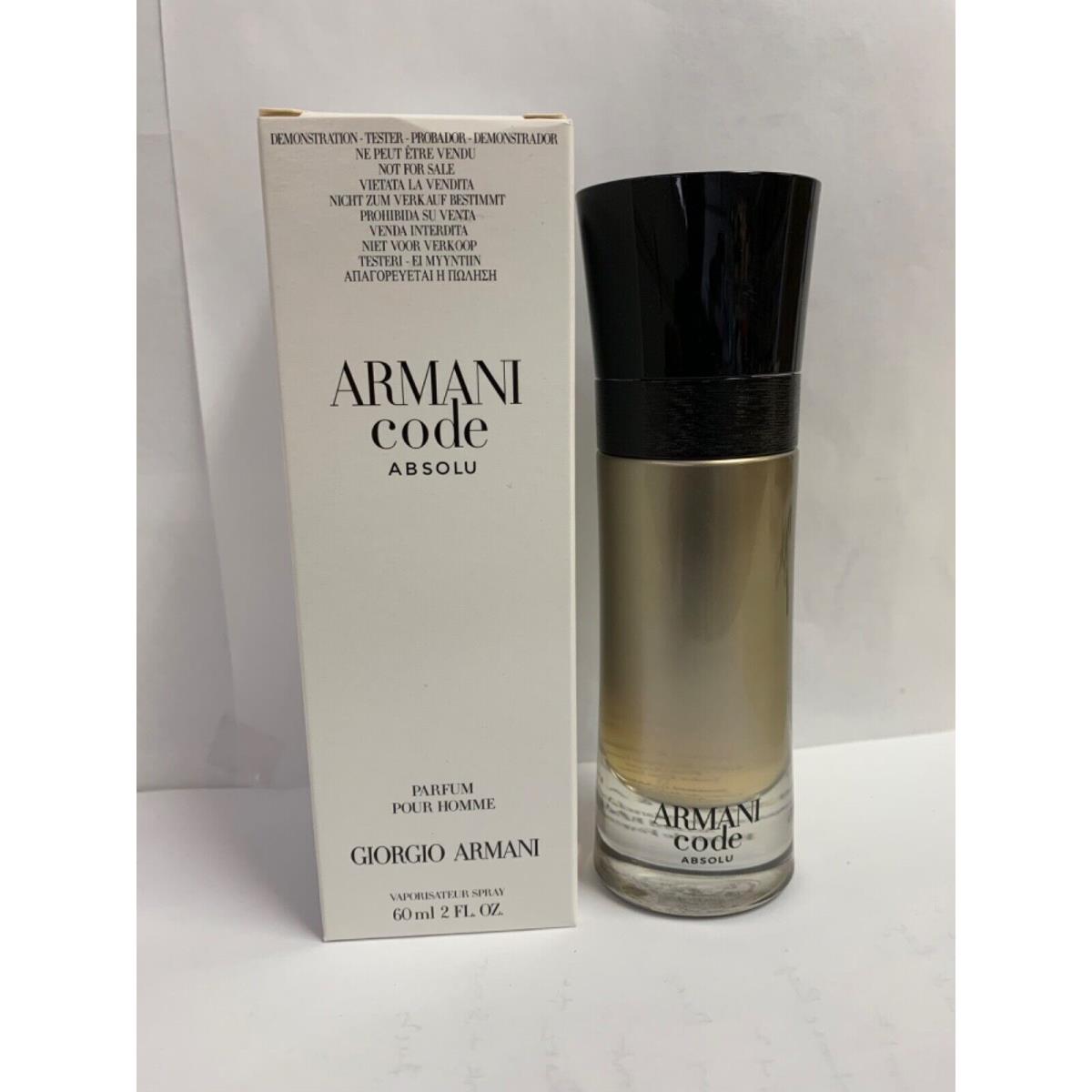 Armani Code Absolu BY Giorgio Armani 2.0 oz 60 ML Parfum Spray Men Tstr 2018